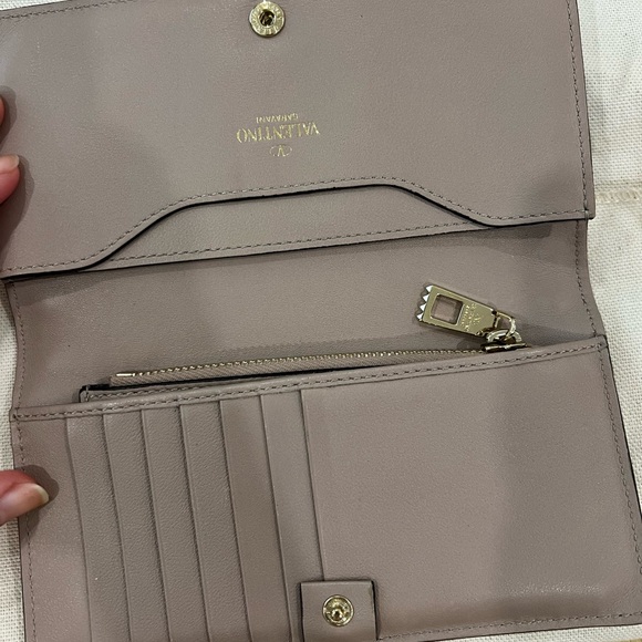 Valentino stud wallet - pink/nude color - Picture 3 of 6